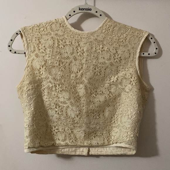 Tops - Jo Hardin Vintage Lace Crop Top - vintage size 14